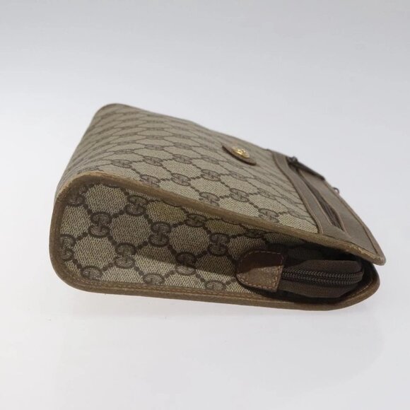 GUCCI GG Plus Supreme Clutch Bag PVC Beige 97 01 037 Auth am8392 - Picture 6 of 16